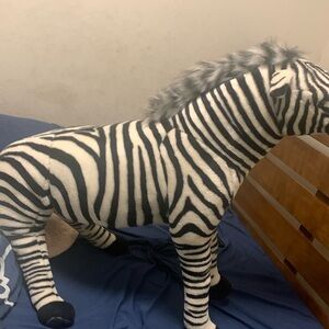 Zebra large plush stuffed animal hard material made perfectly
